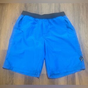 prAna Men's Blue Shorts with Black Waistband